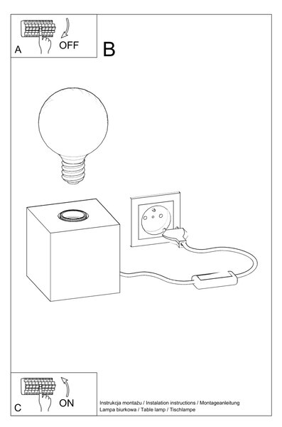 Sollux Λαμπτήρας γραφείου Ariz 1,ξύλο,1xE27/60w