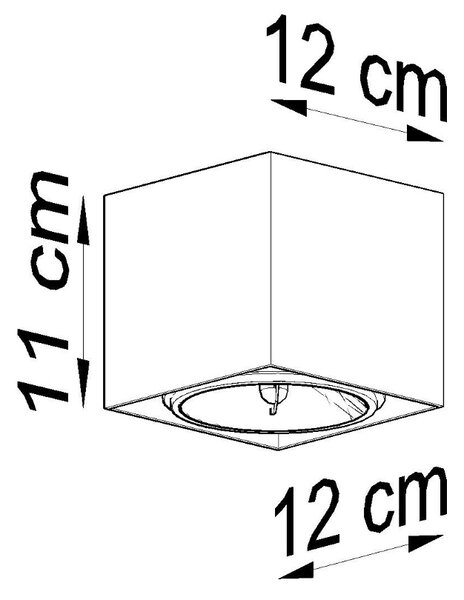 Sollux Φωτιστικό οροφής Blake 1,αλουμίνιο,1xGU10/40w