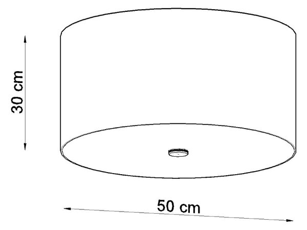 Sollux Φωτιστικό οροφής Otto 5,ύφασμα, γυαλί, χάλυβας,5xE27/60w