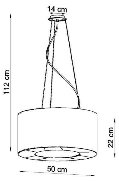 Sollux Κρεμαστό φωτιστικό Saturno 5,λευκό,5xE27/60w