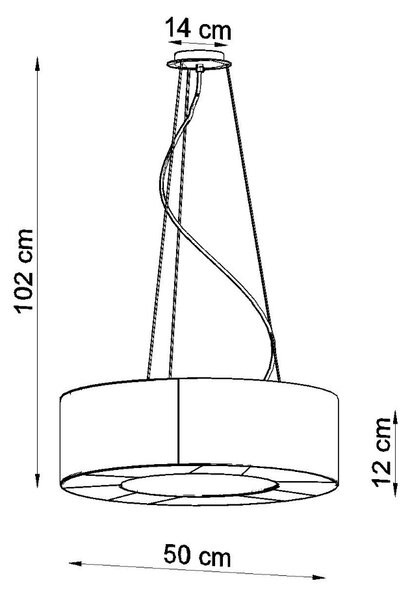 Sollux Κρεμαστό φωτιστικό Saturno 5,μαύρο,5xE27/60w