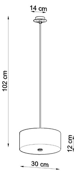 Sollux Κρεμαστό φωτιστικό Skala 3,λευκό,3xE27/60w