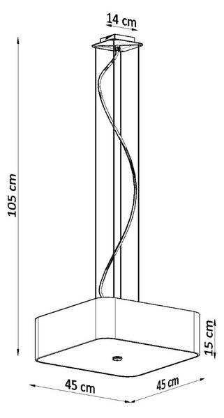 Sollux Κρεμαστό φωτιστικό Lokko 5,μαύρο,5xE27/60w