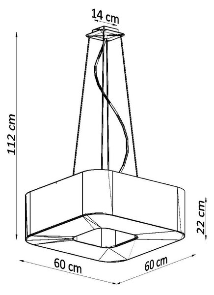 Sollux Κρεμαστό φωτιστικό Urano 8,λευκό,8xE27/60w