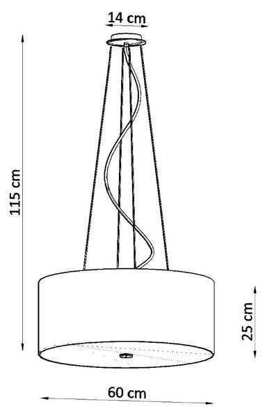 Sollux Κρεμαστό φωτιστικό Otto 5,λευκό,5xE27/60w