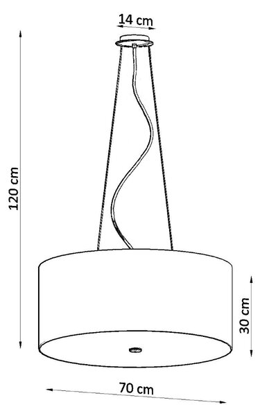 Sollux Κρεμαστό φωτιστικό Otto 6,μαύρο,6xE27/60w