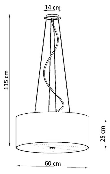 Sollux Κρεμαστό φωτιστικό Otto 5,μαύρο,5xE27/60w