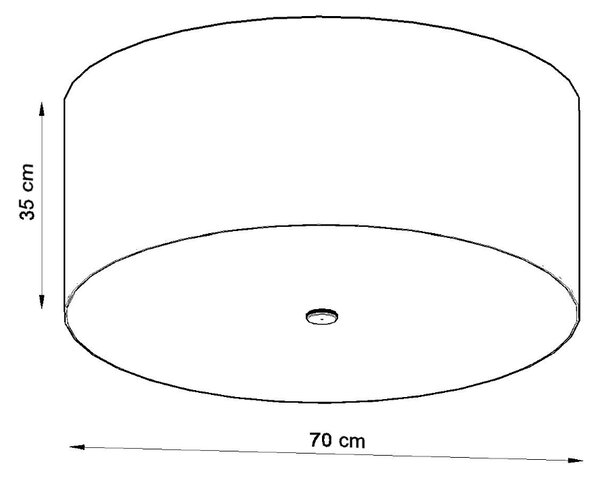 Sollux Φωτιστικό οροφής Otto 6,ύφασμα, γυαλί, χάλυβας,6xE27/60w