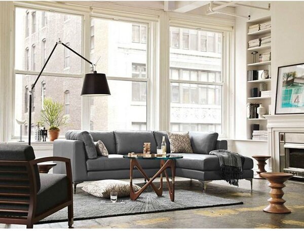 Artemide - Tolomeo Mega Φωτιστικό δαπέδου ø320 Grey Satin/Μαύρο Artemide