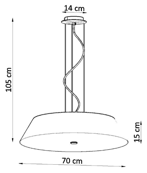 Sollux Κρεμαστό φωτιστικό Vega 5,λευκό,5xE27/60w