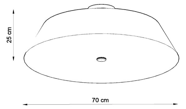 Sollux Φωτιστικό οροφής Vega 5,ύφασμα, γυαλί, χάλυβας,5xE27/60w