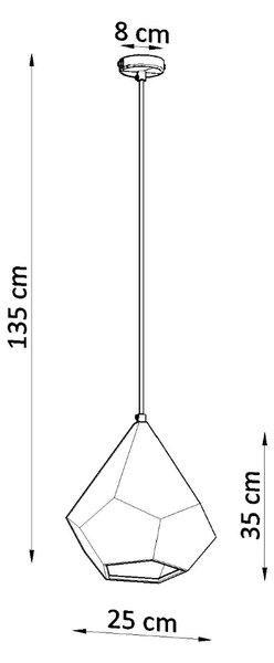 Sollux Κρεμαστό φωτιστικό Pavlus 1,κεραμικό,1xE27/60w