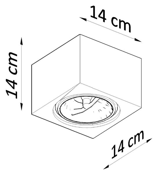 Sollux Φωτιστικό οροφής Seida 1,κεραμικό,1xGU10/ES111/40w