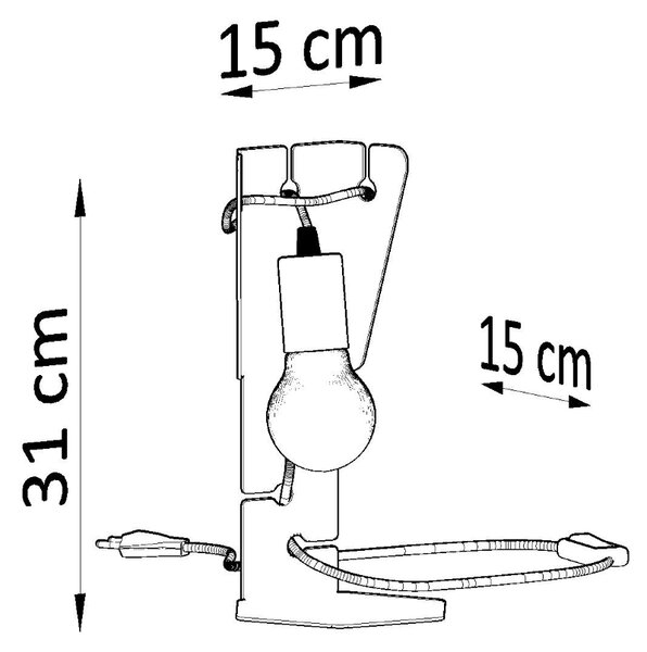 Sollux Λαμπτήρας γραφείου Arby 1,ατσάλι,1xE27/60w