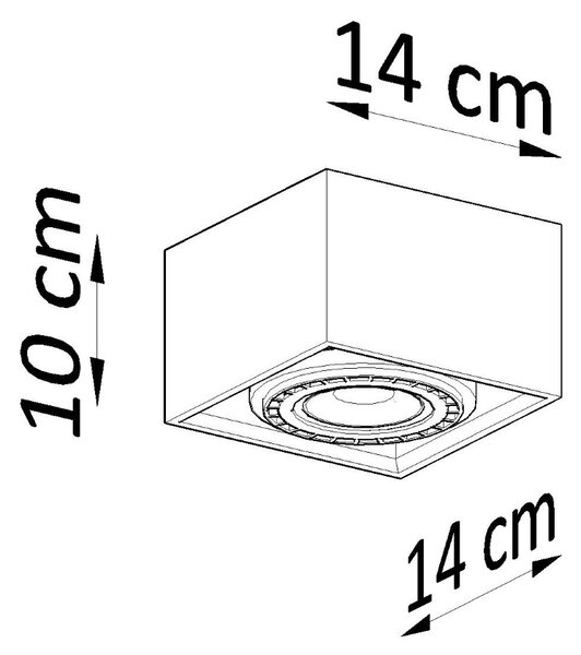 Sollux Φωτιστικό οροφής Quatro 1,ξύλο,1xGU10/40w