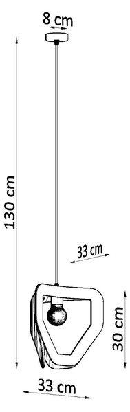 Sollux Κρεμαστό φωτιστικό Tres 1,ατσάλι,1xE27/60w