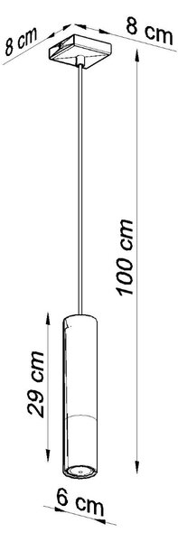 Sollux Κρεμαστό φωτιστικό Loopez 1,ατσάλι,1xGU10/40w,μαύρο,χρωμίου