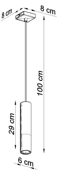 Sollux Κρεμαστό φωτιστικό Loopez 1,ατσάλι,1xGU10/40w