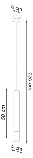 Sollux Κρεμαστό φωτιστικό Wezyr 1,χάλυβας, γυαλί,1xG9/12w