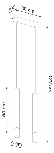 Sollux Κρεμαστό φωτιστικό Wezyr 2,χάλυβας, γυαλί, 2xG9/12w