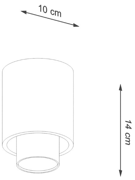 Sollux Φωτιστικό οροφής Nesi 1,ατσάλι,1xGU10/40w