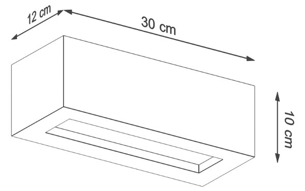 Sollux Φωτιστικό τοίχου Vega 1,σκυρόδεμα, γυαλί,1xE27/60w