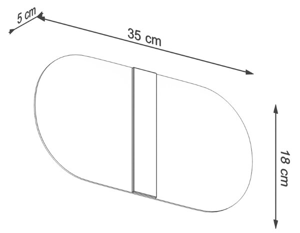 Sollux Φωτιστικό τοίχου Salia 2,γυαλί, χάλυβας,2xG9/40w