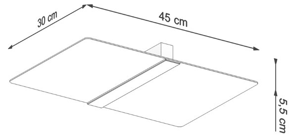 Sollux Φωτιστικό οροφής Azalia 2,χάλυβας, γυαλί, 2xG9/40w