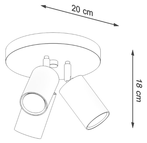 Sollux Φωτιστικό οροφής Ring 3,ατσάλι,3xGU10/40w