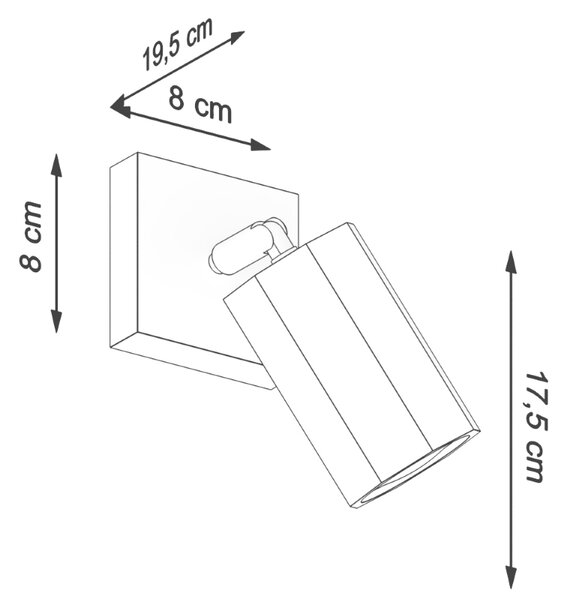 Sollux Φωτιστικό τοίχου Zake 1,ξύλο,1xGU10/40w