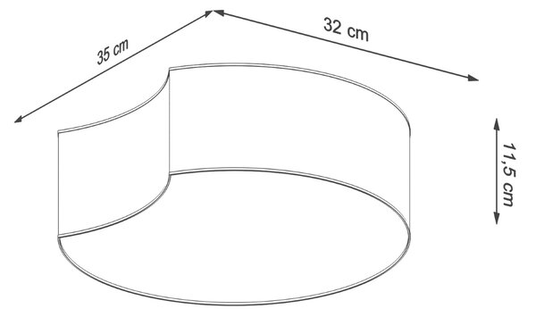 Sollux Φωτιστικό οροφής Circle 2,PVC,2xE27/60w