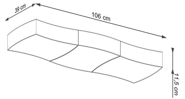 Sollux Φωτιστικό οροφής Square 6,PVC,6xE27/60w