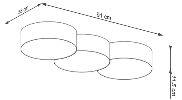 Sollux Φωτιστικό οροφής Circle 6,PVC,6xE27/60w