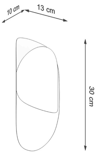 Sollux Φωτιστικό τοίχου Tear 1,ατσάλι,1xG9/40w