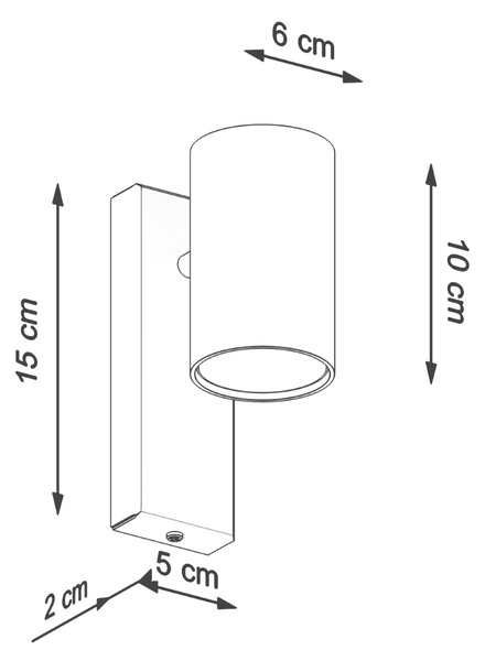 Sollux Φωτιστικό τοίχου Utti 1,ατσάλι,1xGU10/40w