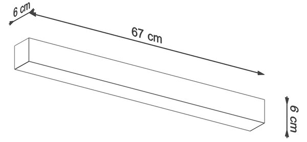 Sollux Φωτιστικό τοίχου Pinne 1,αλουμίνιο,1xLED/16w