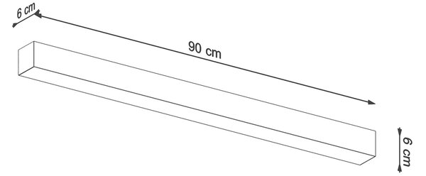 Sollux Φωτιστικό τοίχου Pinne 1,αλουμίνιο,1xLED/24w