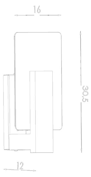 Sollux Φωτιστικό τοίχου Lappo 1,ξύλο, γυαλί,1xE14/40w