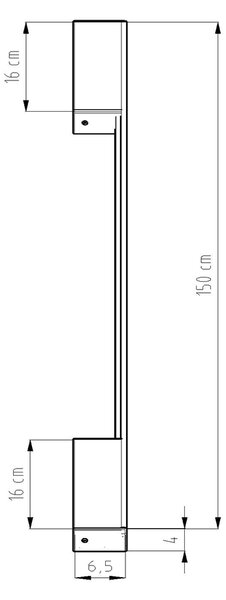 Sollux Φωτιστικό τοίχου Sappo 1,αλουμίνιο,1xLED/25w