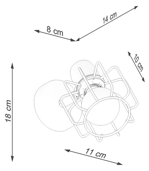 Sollux Φωτιστικό τοίχου Beluci 1,ατσάλι,1xE14/40w,λευκό