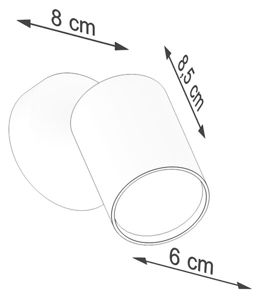 Sollux Φωτιστικό τοίχου Lemmi 1,ατσάλι,1xGU10/40w,λευκό