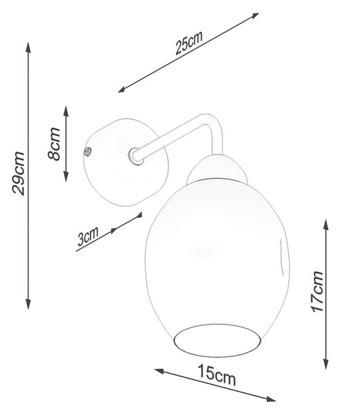 Sollux Φωτιστικό τοίχου Fillan 1,ατσάλι,1xE27/60w