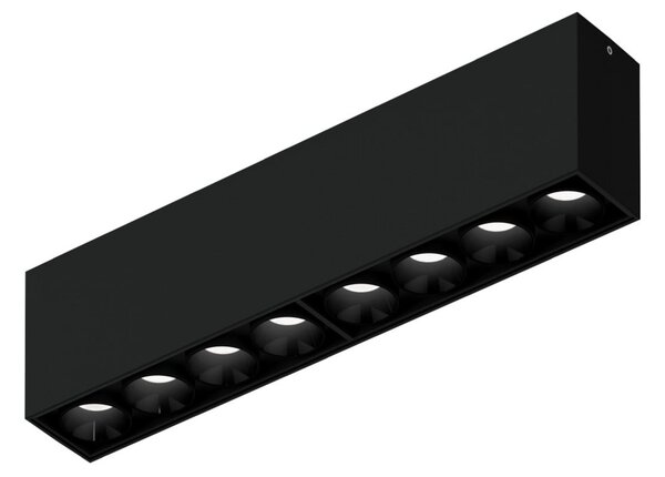 Wever & Ducré Lighting WEVER DUCRÉ Φωτιστικό οροφής LED Linoo 8.0, μαύρο ματ μέταλλο, ρυθμιζόμενος, Μαύρο, Σαλόνι / τραπεζαρία, Αλουμίνιο, σύγχρονο, Οροφή πολλαπλής φλόγας