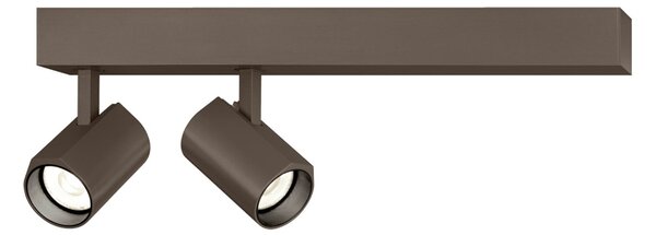 Wever & Ducré Lighting WEVER DUCRÉ LED σποτ οροφής Ceno μπρονζέ, 2.700 K, 2 λάμπες, ρυθμιζόμενος, Μπρούτζινο / Αντικέ ορείχαλκου, Σαλόνι / τραπεζαρία, Αλουμίνιο, σύγχρονο