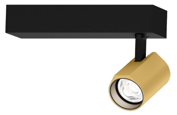 Wever & Ducré Lighting WEVER DUCRÉ Προβολέας LED Ceno μαύρος/χρυσός 2.700 K 1 λάμπα, ρυθμιζόμενος, Μαύρο, Σαλόνι / τραπεζαρία, Αλουμίνιο, σύγχρονο