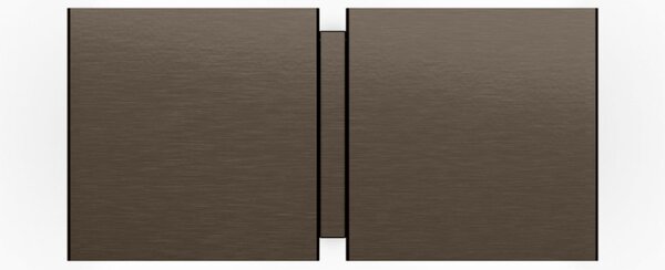Wever & Ducré Lighting WEVER DUCRÉ Φωτιστικό τοίχου CG Square, χάλκινο, πλάτος 21 εκ., 2 λάμπες, Μπρούτζινο / Αντικέ ορείχαλκου, Σαλόνι / τραπεζαρία, Μέταλλο, σύγχρονο