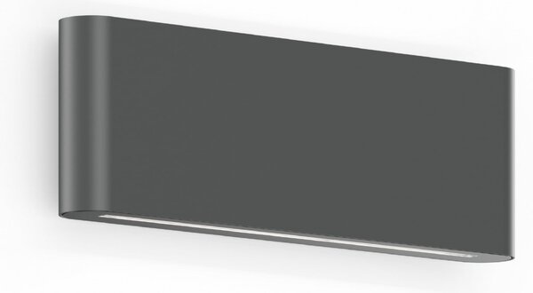 Wever & Ducré Lighting WEVER DUCRÉ Εξωτερικός φωτιστικός τοίχου LED Kiosk 2.0 ανθρακί 2.700 K, ρυθμιζόμενος, Μαύρο, Αλουμίνιο, σύγχρονο