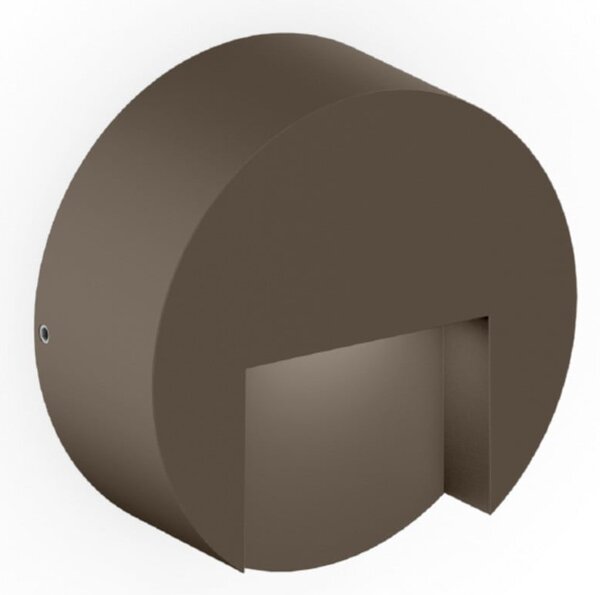 Wever & Ducré Lighting WEVER & DUCRÉ Εξωτερικός φωτιστικός τοίχου LED Reto Round 0,8 σε χρώμα, ρυθμιζόμενος, Μπρούτζινο / Αντικέ ορείχαλκου, Αλουμίνιο, σύγχρονο, Πρίζα τοίχου κάτω