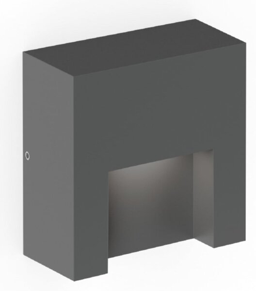 Wever & Ducré Lighting WEVER & DUCRÉ Εξωτερικός φωτιστικός τοίχου LED Reto 0.8, ανθρακί, ρυθμιζόμενος, Μαύρο, Αλουμίνιο, σύγχρονο, Πρίζα τοίχου κάτω