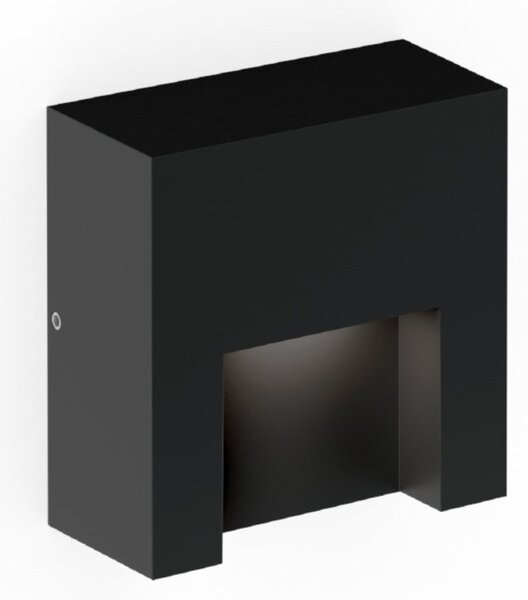 Wever & Ducré Lighting WEVER DUCRÉ Εξωτερικός φωτιστικός τοίχου LED Reto 0,8 μαύρος ματ, ρυθμιζόμενος, Μαύρο, Αλουμίνιο, σύγχρονο, Πρίζα τοίχου κάτω